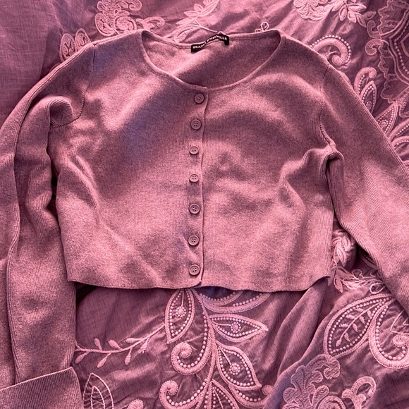 Brandy Melville grey button up cardigan - Picture 1 of 2